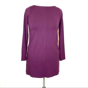 Eileen Fisher Tunic Top‎ Jersey Split XS